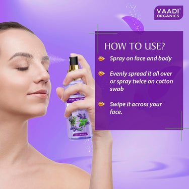 Vaadi Herbals Pvt Ltd Lavender Water -100% Natural & Pure Skin Toner, 250 ml